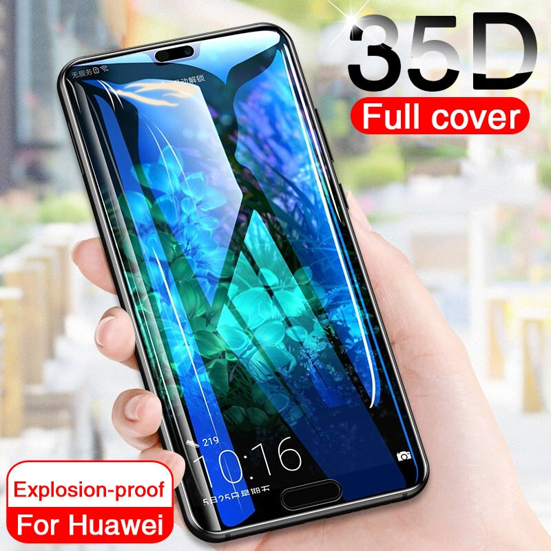 35D Protective Glass For Huawei P20 Lite Pro P30 P10 Lite Tempered Glass For Huawei Honor 9 Lite 10 V10 Screen Protector Film